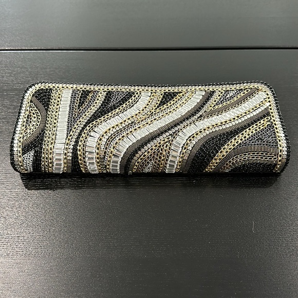 Bebe Chain Design Clutch with Strap - Picture 5 of 14